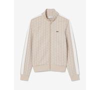 Lacoste Paris Monogram Full Zip Sweatshirt Beige White - XL