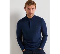 Lacoste Paris Premium Long Sleeve Polo Shirt - Navy, Navy, Size L, Men Navy