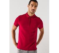 Lacoste Paris Premium Short Sleeve Polo Shirt, Red, Size L, Men Red