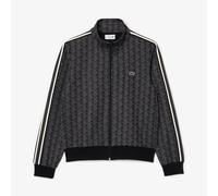 Lacoste Paris Zip-Up Jacquard Track Jacket Black