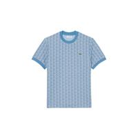 Lacoste patterned round neck T-shirt - Blue 3-4-5-6-7-8-9