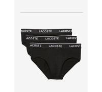 Lacoste Plain Cotton Logo Slip Black White (3 units) - XS