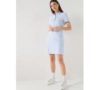 Lacoste Polo Logo Dress, Blue, Size 14, Women Blue