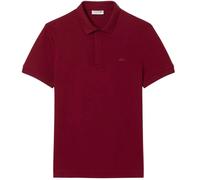 Lacoste Polo Shirt Mens Paris Stretch Cotton Regular Fit Pique in Bordeaux