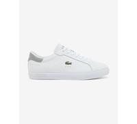 Lacoste Powercourt Leather Shoes White Grey - 8