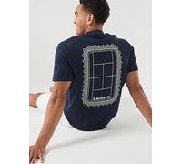 Lacoste Premium Back Graphic T-Shirt, Navy, Size 2Xl, Men Navy