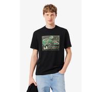 Lacoste Printed Cotton T-Shirt - Black - 3 (Small)