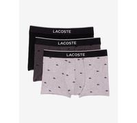 Men's Lacoste 3-Pack Croc Print Trunks - Grey - Size: 33/32/32
