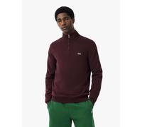 Lacoste Pure Cotton Half Zip Sweatshirt Dark Red
