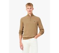 Lacoste Pure Cotton Half Zip Sweatshirt Tan