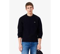 Lacoste Pure Wool Ribbed Crew Neck Jumper Navy
