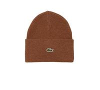 Lacoste Cuffed Wool Beanie Tan
