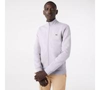 Lacoste regular fit brushed fleece Mens sweatshirt with zipper - Grey Cotton - Size 2XL