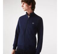 Men's Lacoste Regular Fit Brushed Fleece Zipped Jogger Sweatshirt Size 5 - L Midnight Blue