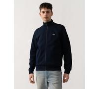 Lacoste Regular Fit Brushed Fleece Mens Zippered Sweatshirt - Navy Blue 166 - Navy Blue 166 - XL