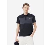Lacoste Regular Fit Colour-Block Piqué Short Sleeve Polo Shirt Navy Blue - S
