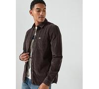 Lacoste Regular Fit Corduroy Shirt- Brown, Brown, Size M, Men Brown