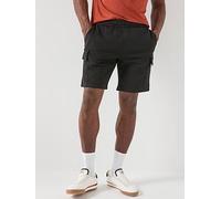 Lacoste Regular Fit Fleece Cargo Shorts, Black, Size S, Men Black