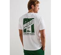 Lacoste Regular Fit Heavy Jersey Backprint T-Shirt - White, White, Size 2Xl, Men White
