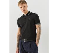 Lacoste Regular Fit L1212 Stripe Collar Pique Polo Shirt, Black, Size 2Xl, Men Black