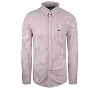 Lacoste Regular Fit Long Sleeve Striped Button Up Cotton Shirt CH1577 BVT Multicolour