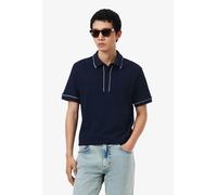 Lacoste Mens Ribbed Collar Shirt - Colour: 166 Navy Blue - Size: 5/L
