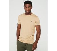 Lacoste Regular Fit Pima Cotton Crew Neck T-Shirt - Brown, Brown, Size M, Men Brown