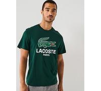 Lacoste Regular Fit Printed Jersey T-shirt - Green, Green, Size L, Men Green