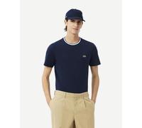 Lacoste Regular Fit Ribbed Collar Short Sleeve T-Shirt Navy Blue - S