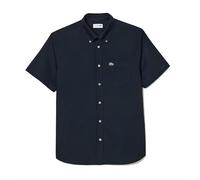 Lacoste Regular Fit Short Sleeved Oxford Shirt Navy Blue (UK, Alpha, M, Regular, Regular, Blue)