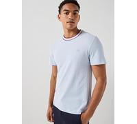 Lacoste Regular Fit Tipped Pique T-shirt, Light Blue, Size 2Xl, Men Light Blue