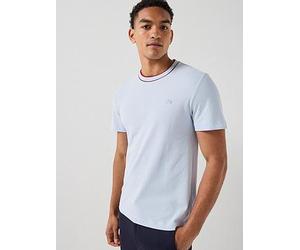 Lacoste Regular Fit Tipped Pique T-shirt, Light Blue, Size 2Xl, Men Light Blue