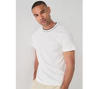 Lacoste Regular Fit Tipped Pique T-shirt, White, Size S, Men White