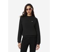 Lacoste Relaxed Fit Fleece Crew Sweatshirt Pure Black Women - 38