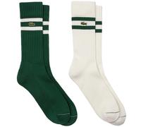 Lacoste Ribbed Knit Socks Pack - White/Green S/M S/M