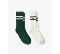Lacoste Ribbed Cotton Socks Green / White