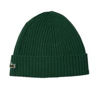 Lacoste , Green Wool Ribbed Knit Cap ,Green male, Sizes: ONE SIZE