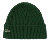 Lacoste Ribbed Wool Beanie - Green One Size One Size