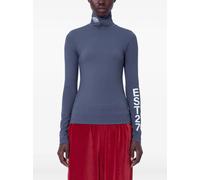Lacoste Runway high neck printed stretch T-shirt - Grey S-M