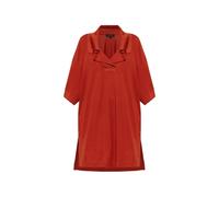 Lacoste runway silk piqué polo collar dress - Orange M