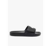 Lacoste Serve Leather Slip on Pool Sliders Black Mix