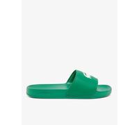 Lacoste Serve Leather Slip On Pool Sliders Green Mix