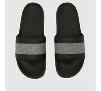 Lacoste Serve Slide Hybrid Sandals in Black & Grey UK 12 (EU 47)