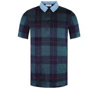 Lacoste Short Sleeve Collared Checkered Green Plaid Polo Shirt DF8796_EDD