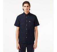Lacoste Short Sleeved Oxford Shirt Navy