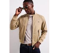 Lacoste Showerproof Cotton Twill Harrington Jacket, Brown, Size Xl, Men Brown
