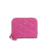 Lacoste small Crocodelle quilted leather coin purse - Pink OS