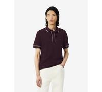 Lacoste Smart Paris short sleeve polo burgundy white - S