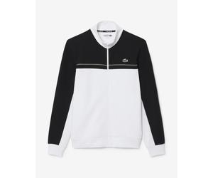 Lacoste Sport Colour-Block Full Zip Sweatshirt Black White - XXL