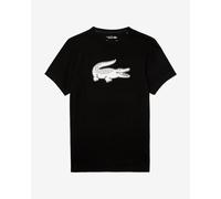 Lacoste Sport Crocodile Short-Sleeved T-Shirt Black White - S
